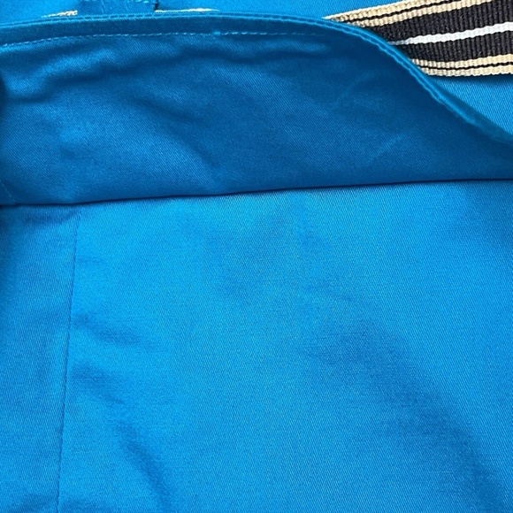 Robbie Bee Woman 2PC Skirt Suit 16W Teal Blue Brown Collared Belted Business New - Picture 11 of 14